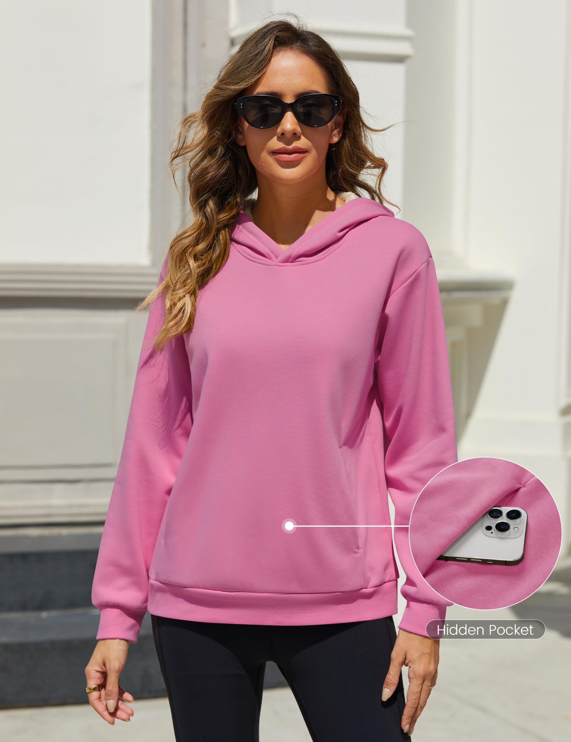 MAGCOMSEN Pullover Damen Sweatshirt Hoodie Kapuzenpullover Fleece Langarm