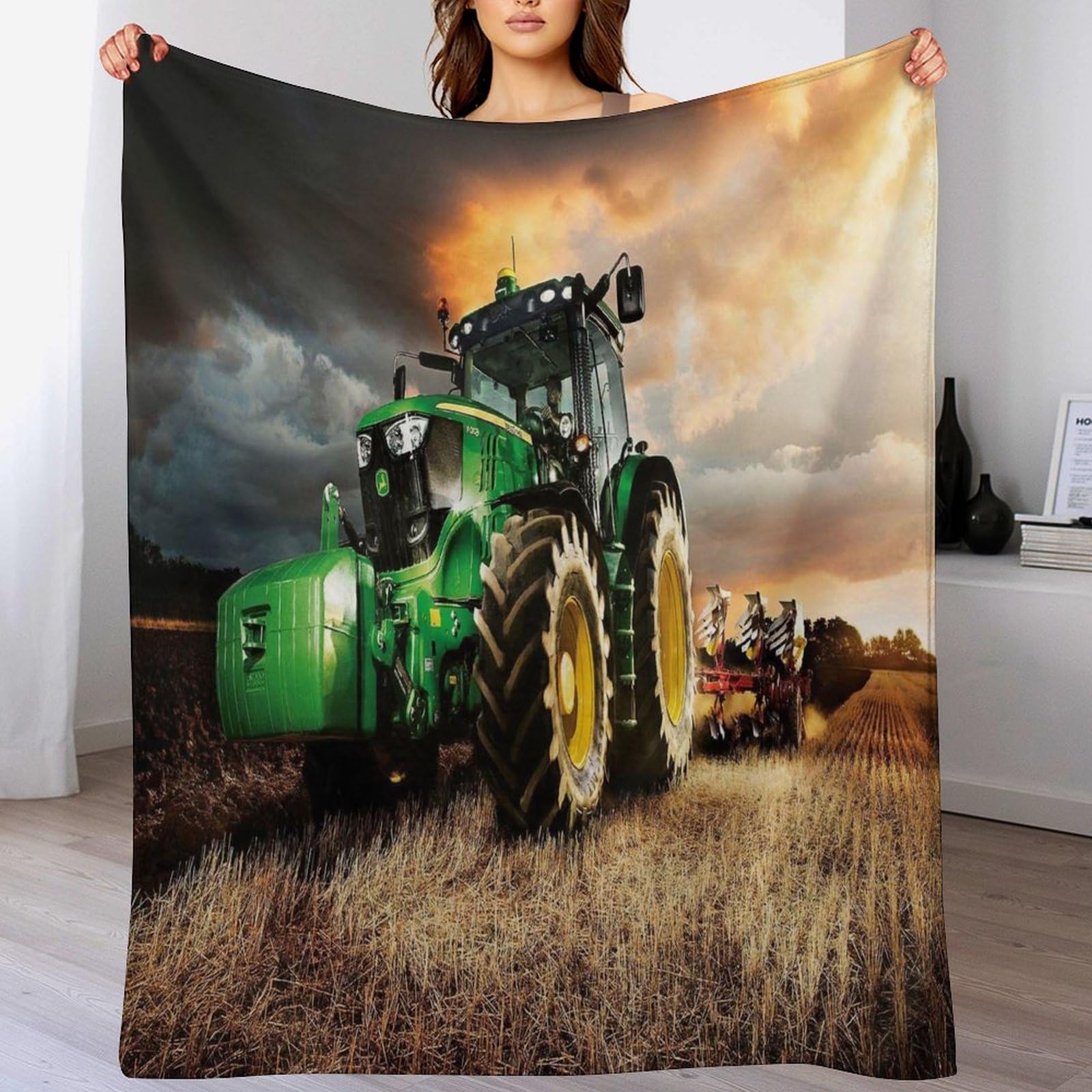 Couverture tracteur en flanelle de qualité supérieure lit et canapé