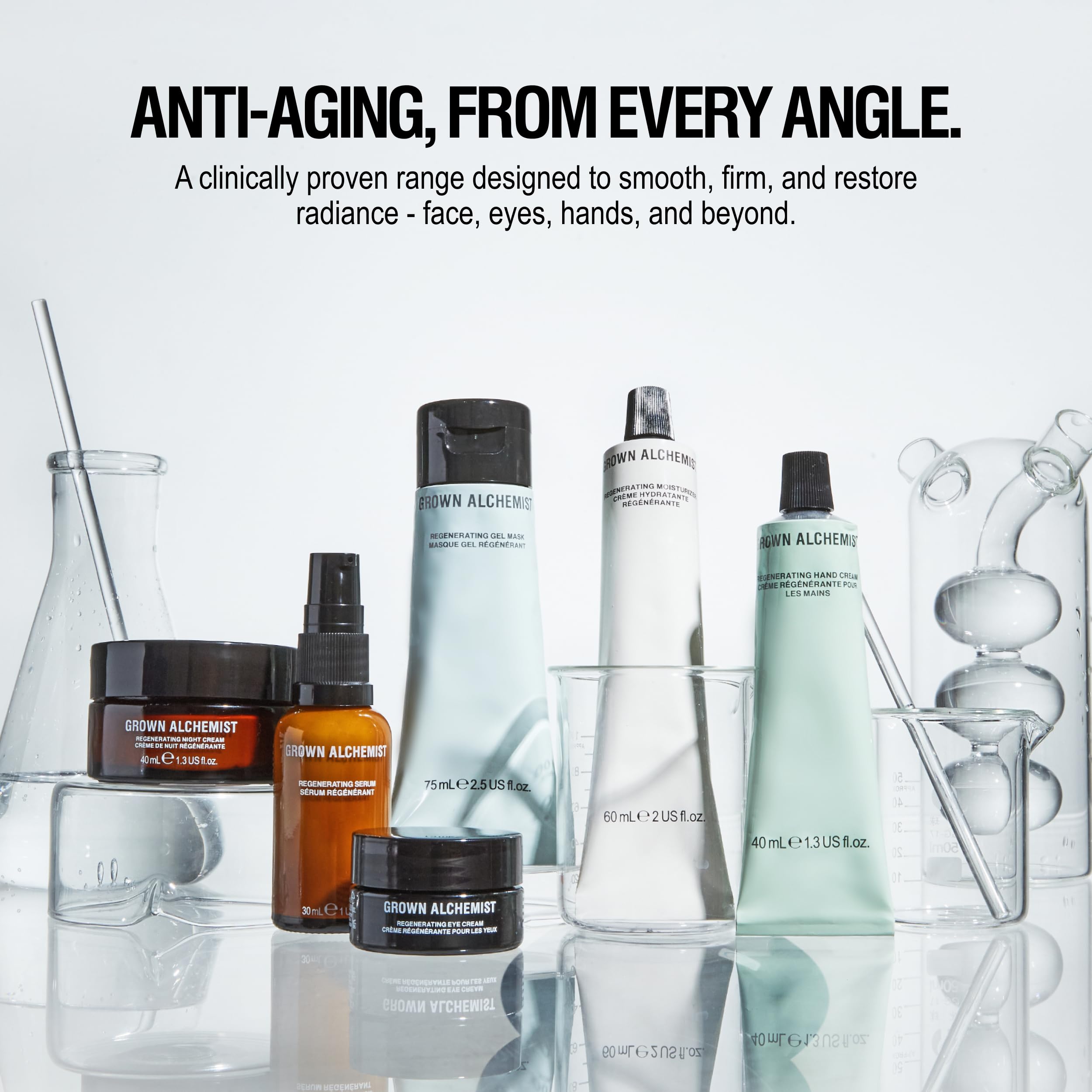 Grown Alchemist Regenerating Face Serum - Anti Aging Serum gegen Falten mit Peptiden, Proteinen & pflanzlichem Kollagen, aufhellendes, feuchtigkeitsspendendes Gesichtsserum mit Antioxidantien, 30ml