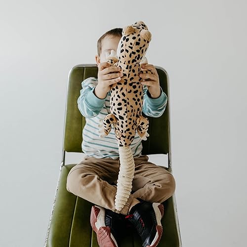 Miniatura 5 de The Petting Zoo Peluche de leopardo Gecko, regalos para niños, animales salvajes del zoológico Onez, juguete de peluche de leopardo Gecko de 24