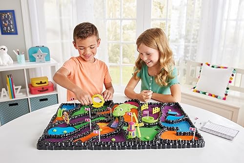 Game Zone Arcade Mini Golf - Juego interactivo de golf de mesa con 9 agujeros y obstáculos en movimiento para 1-4 jugadores a partir de 6 años,