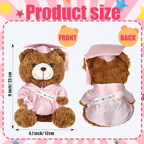 Miniatura 2 de 2 piezas de oso de peluche de graduación clase de 2023, oso de graduación, oso de graduación con gorro de graduación para jardín de infantes,