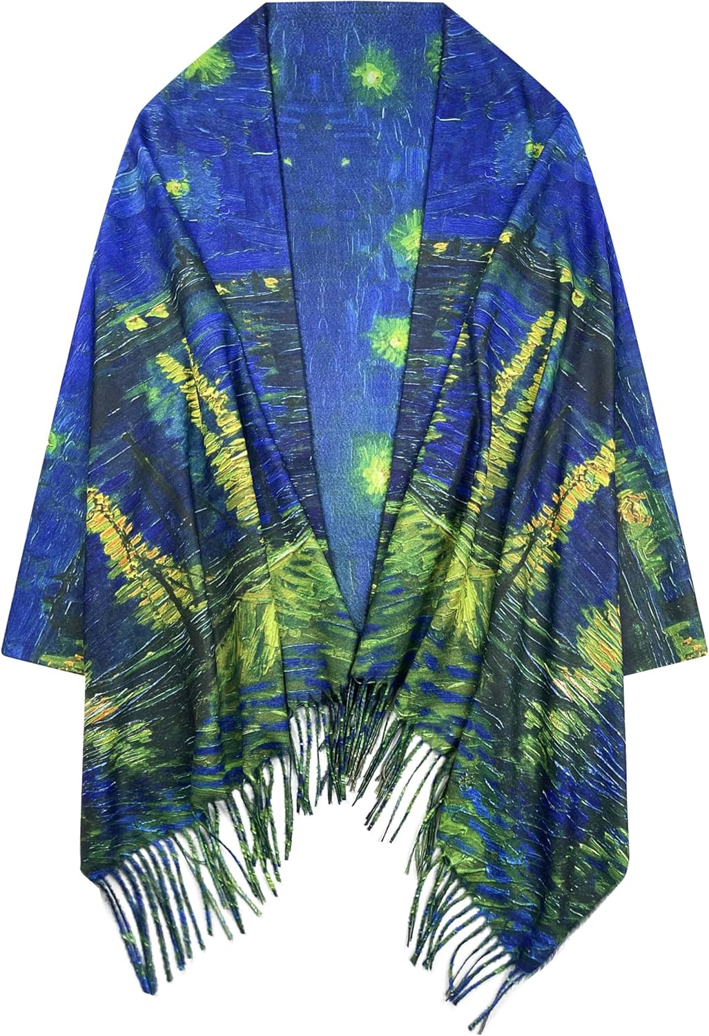 VENVSBEE Art Print Scarf for Women Van Gogh Scarf Best Gift Soft Warm Shawl Wrap Pashmina Rave - Image 2