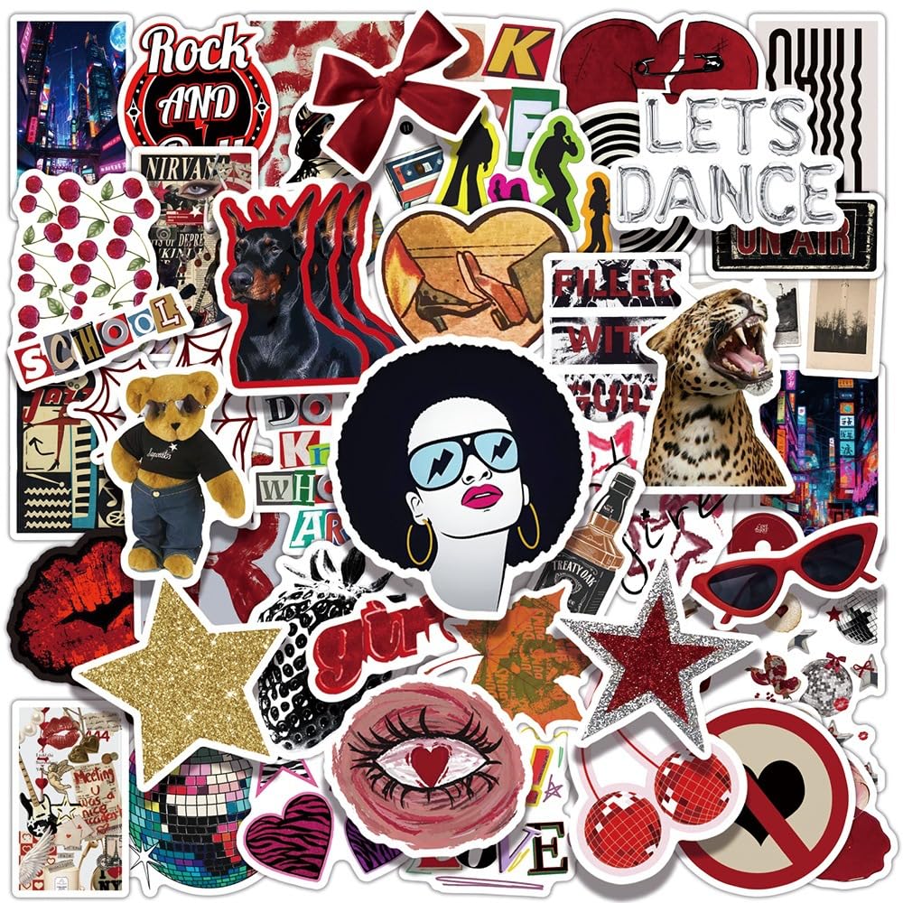 Y2K Stickers 50 Pcs for Laptop Bumper, Water Bottles, Computer, Phone, Hard hat, Perfect for Teens Girl Boy Adult - Image 2