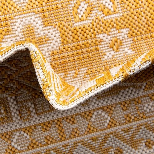 Miniatura 186 de Rugs.com Outdoor Aztec Collection Alfombra – 4 x 6 pies alfombra de tejido plano gris carbón perfecta para salas de estar, grandes comedores, planos