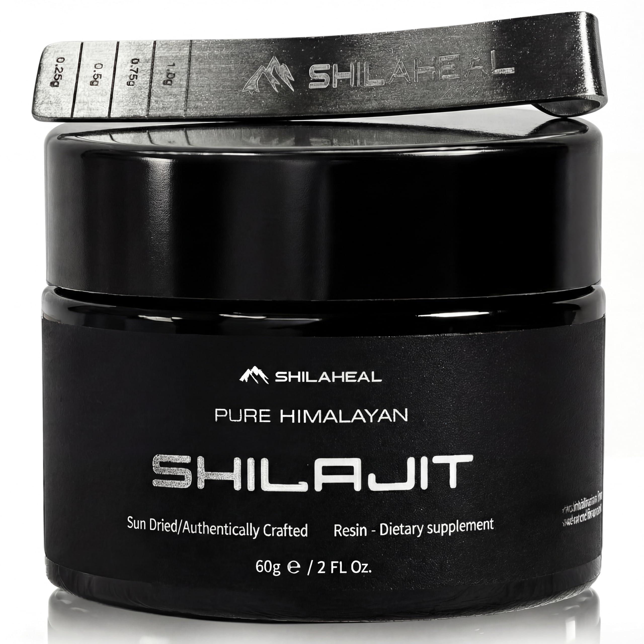 Shilajit Authentic Himalayan Shilajit Resin for Men & Women, High Fulvic Acid, Energy & Stamina, Immune Support, 85+ Trace Minerals, Lab Tested Organic Shilajit Resin, 100% Natural, 60 Grams 60 Gram (Pack of 1)