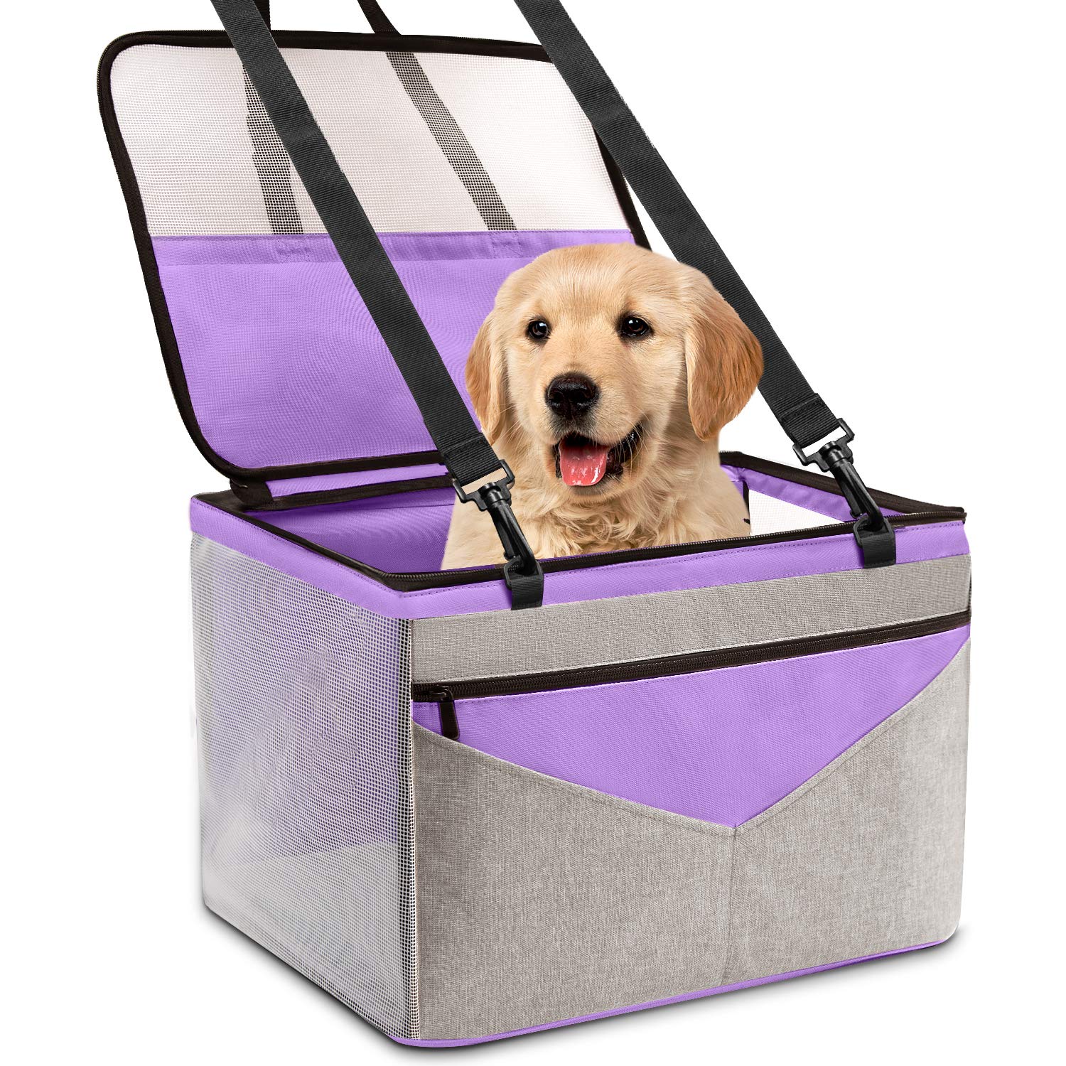 Prodigen Pet Dog Booster Seat, Deluxe Pet Booster Car Seat for Small