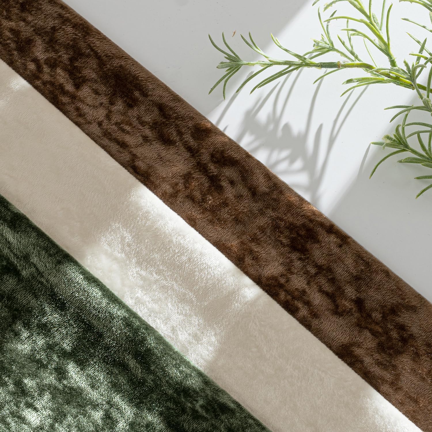 MIULEE Velvet Throw Pillow Covers Set of 2, Soft Neutral Decorative Pillow Cases with Luxurious Textured Vintage Cushion Covers for Home Decor Couch Sofa Bed,Dark Green 24x24 inch