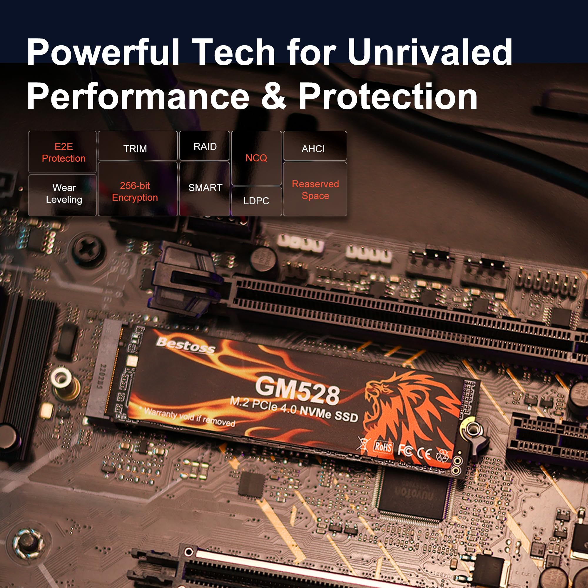 Amazon | Bestoss 1TB M.2 SSD NVMe PCIe 2280 内蔵型 ソリッド