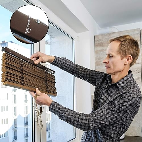 Miniatura 10 de Clips de cenefa para persianas de 1.8 pulgadas, clips de plástico transparente para persianas de madera horizontales (20 piezas)