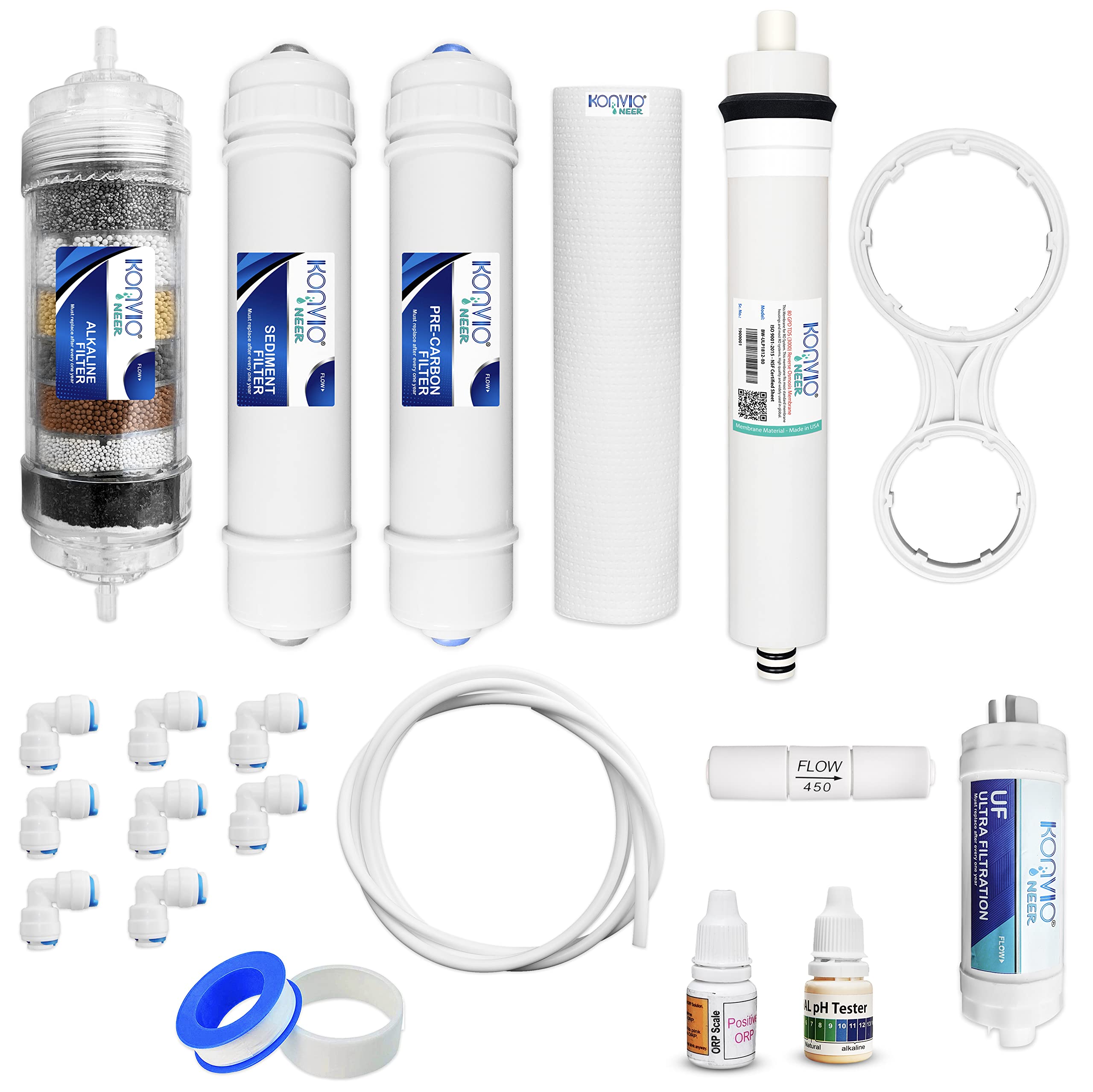 Buy Konvio Neer Ro Filter Water Purifier Kit includes 80 GPD Membrane