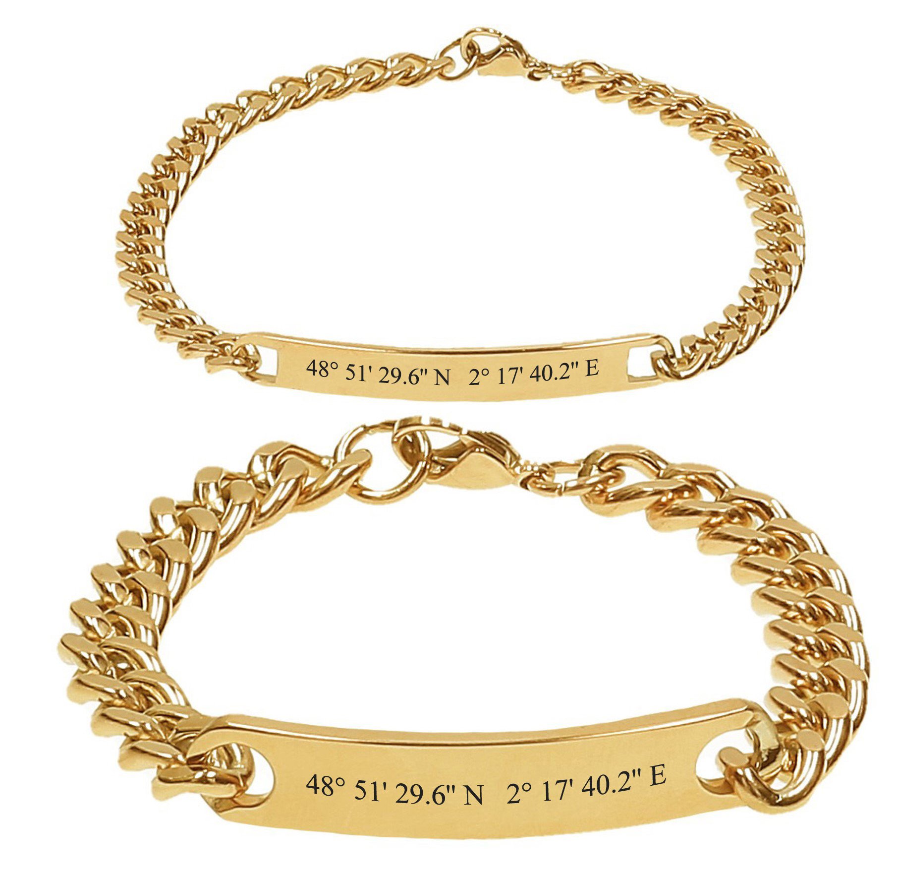 ID Edelstahl Armbänder Partnerlook + Gravur nach Wunsch 4 Farben Partnerarmbänder mit Box