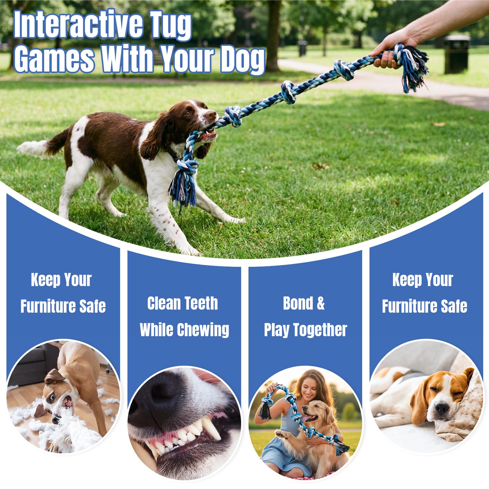 Pet Supplies : Bmag Dog Rope Toys for Aggressive Chewers