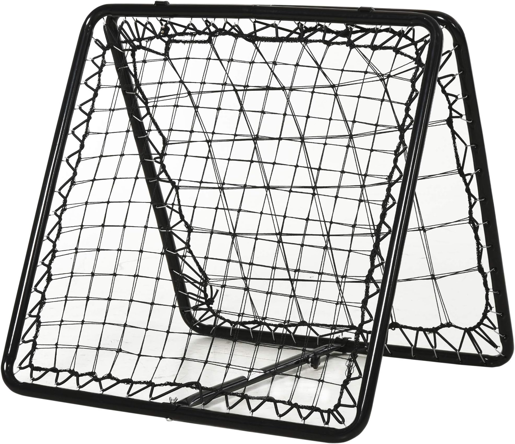 Angle Adjustable Double Sided Rebounder Net Training Aid Target Soccer Goal Kickback For Football, Baseball, Basketball - 75L x 75W cm