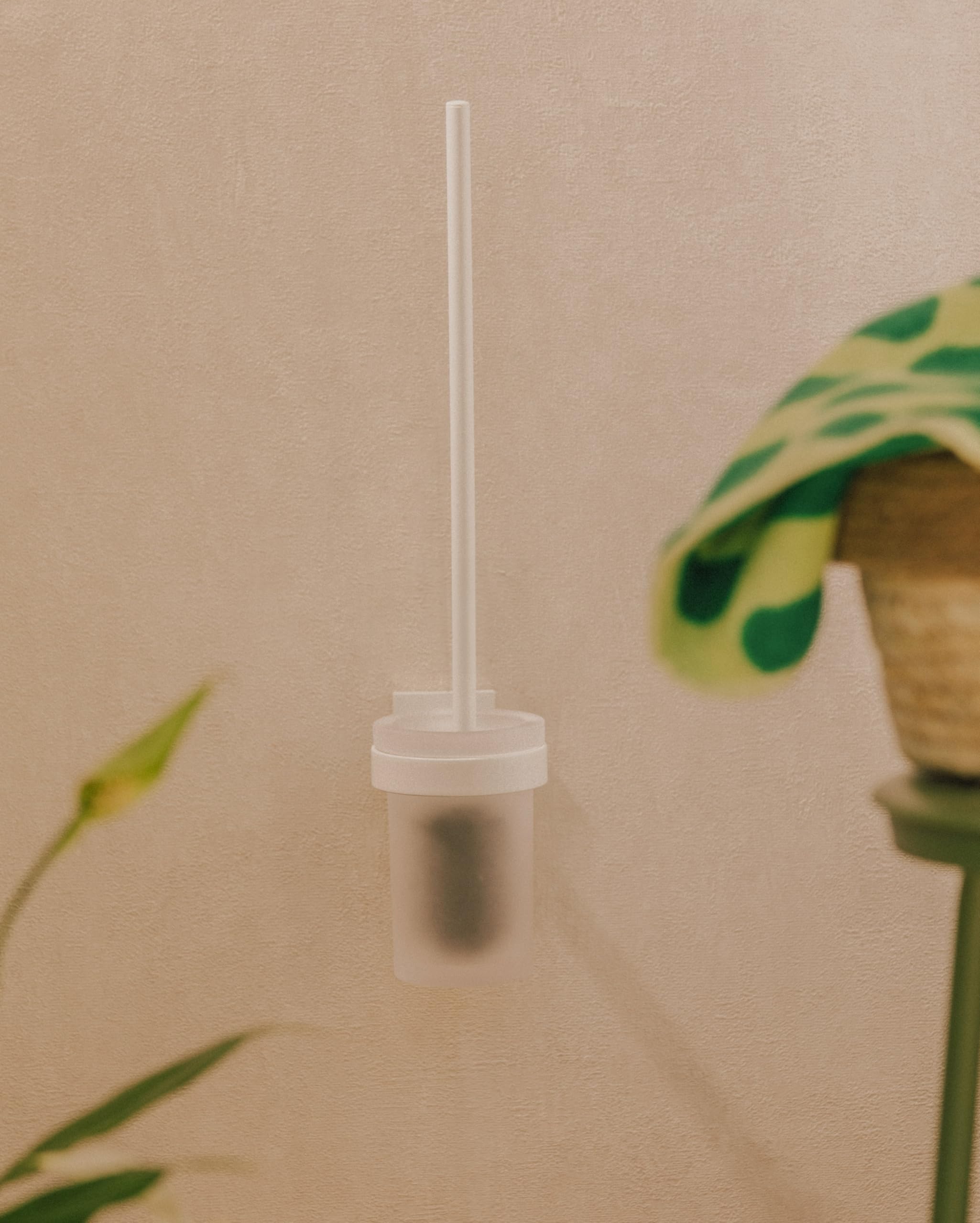 COSMIC - Escobillero Baño | Acabado Cromo | Fácil Instalación - Sujeción con y Sin Tornillos | Medidas 7,6 x 10,7 x 38,3 cm