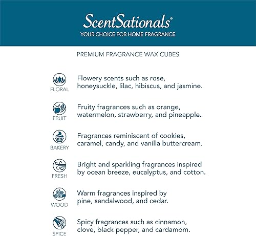 Miniatura 4 de Scentsationals Fragancia de cera perfumada para derretir  Aromas de Halloween  Paquete de cubos de cera, tarta calentadora para el hogar, barra de