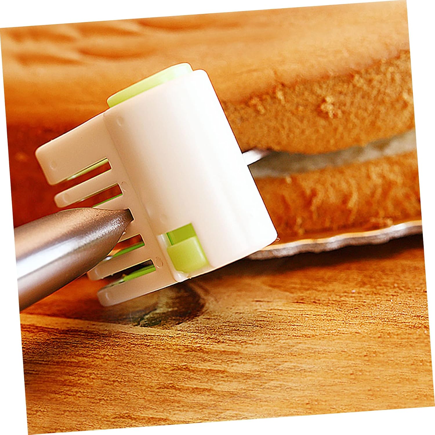 Ciieeo 6pcs Bread Slicer Food-grade Cake Cutter for Even Slicing for Toast Sandwiches Bagels More Lightweight Space-saving Kitchen Gadgets Green