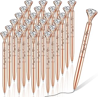 Yexiya 24 Pcs Bridal Shower Pens Bridal Shower Gifts for Guests Diamond Pens for Wedding Bridesmaid Women Gift Office Favors(Shiny)