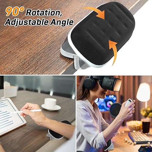 Miniatura 3 de Reposabrazos para escritorio, extensor de escritorio, almohadillas de reposamuñecas para escritorio, almohadilla de espuma viscoelástica para codo