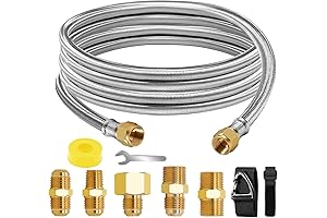 12Feet 1/2 Propane Hose Extension with Conversion Coupling