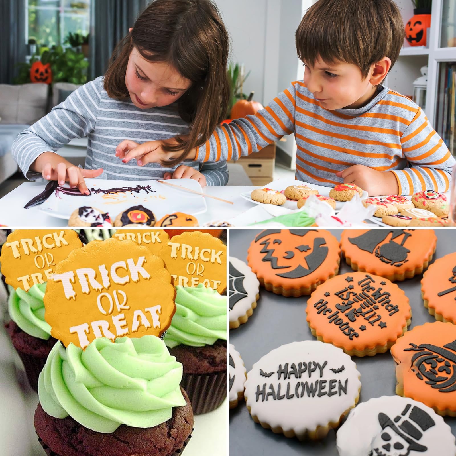 PTaizjjz Halloween Ausstechformen Set - 10 Stück Totenkopf Motive 3D Keksausstecher