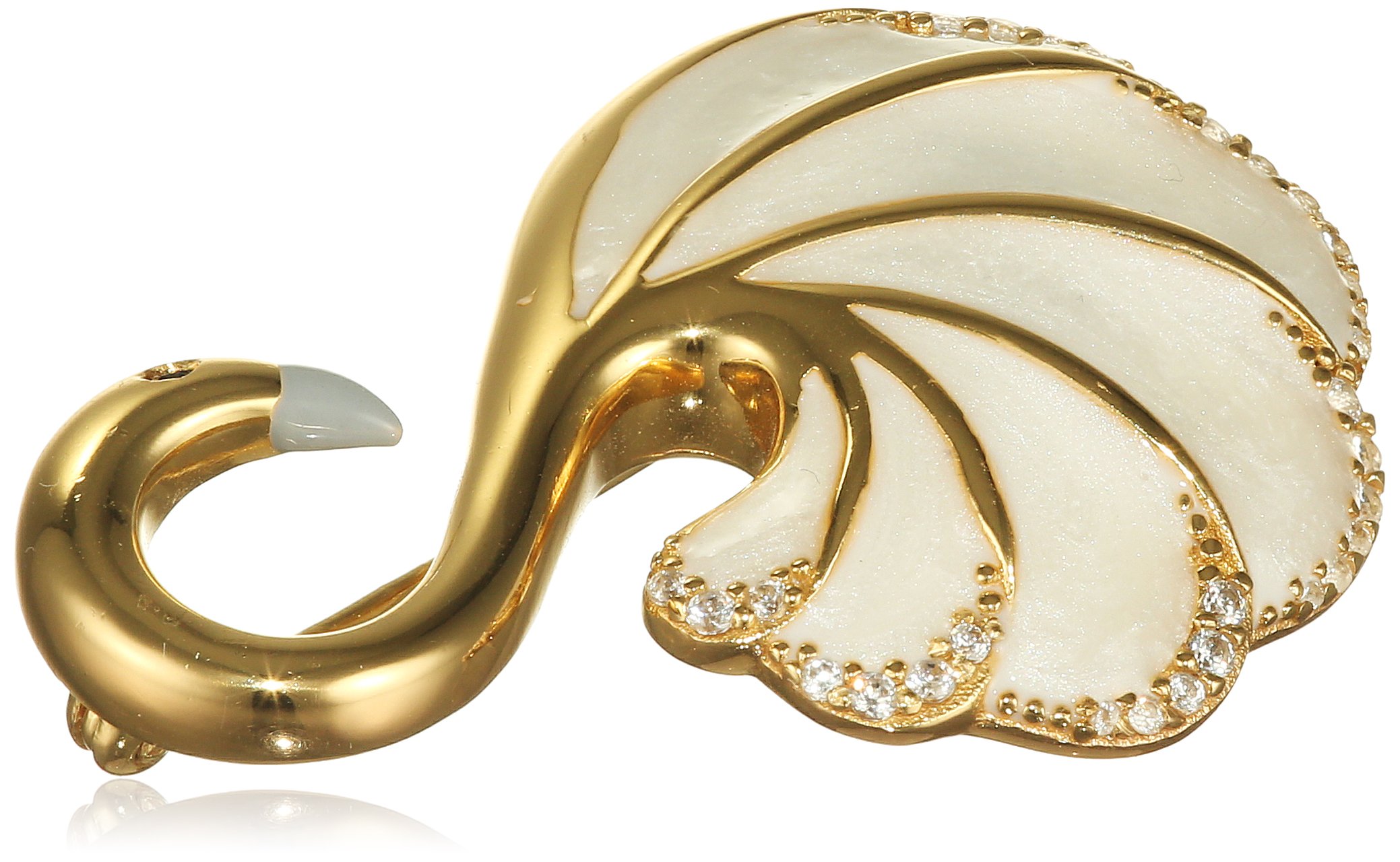 MISIS Mirabilia Women's Brooch 925 Sterling Silver with White Zirconia-Sp01775