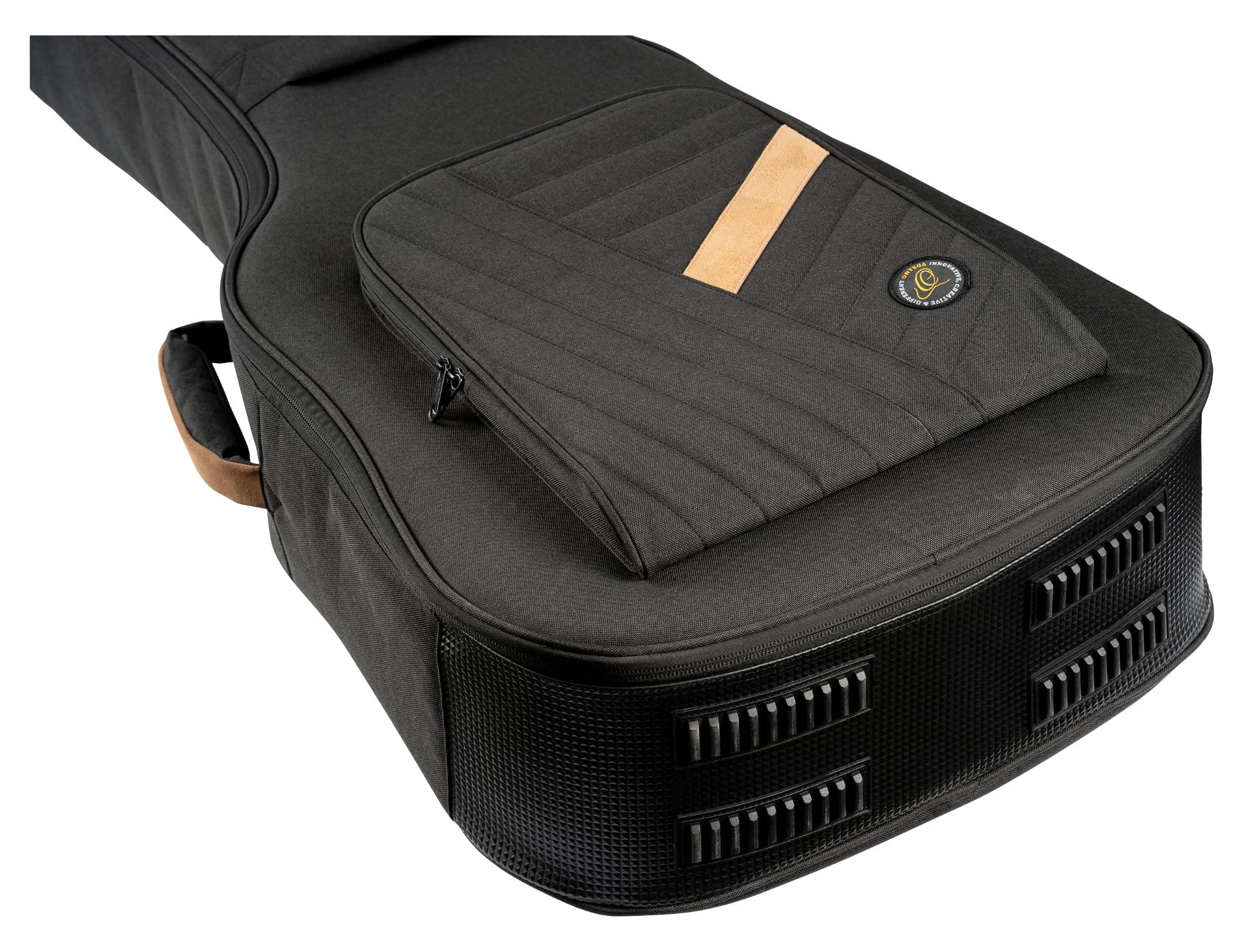 Ortega Guitars Deluxe Bass Gigbag - Akustik Bass Tasche - Höhe 128 cm - Breite 48 cm - Baumwolle, Schwarz (OGBAB-DLX-BK)