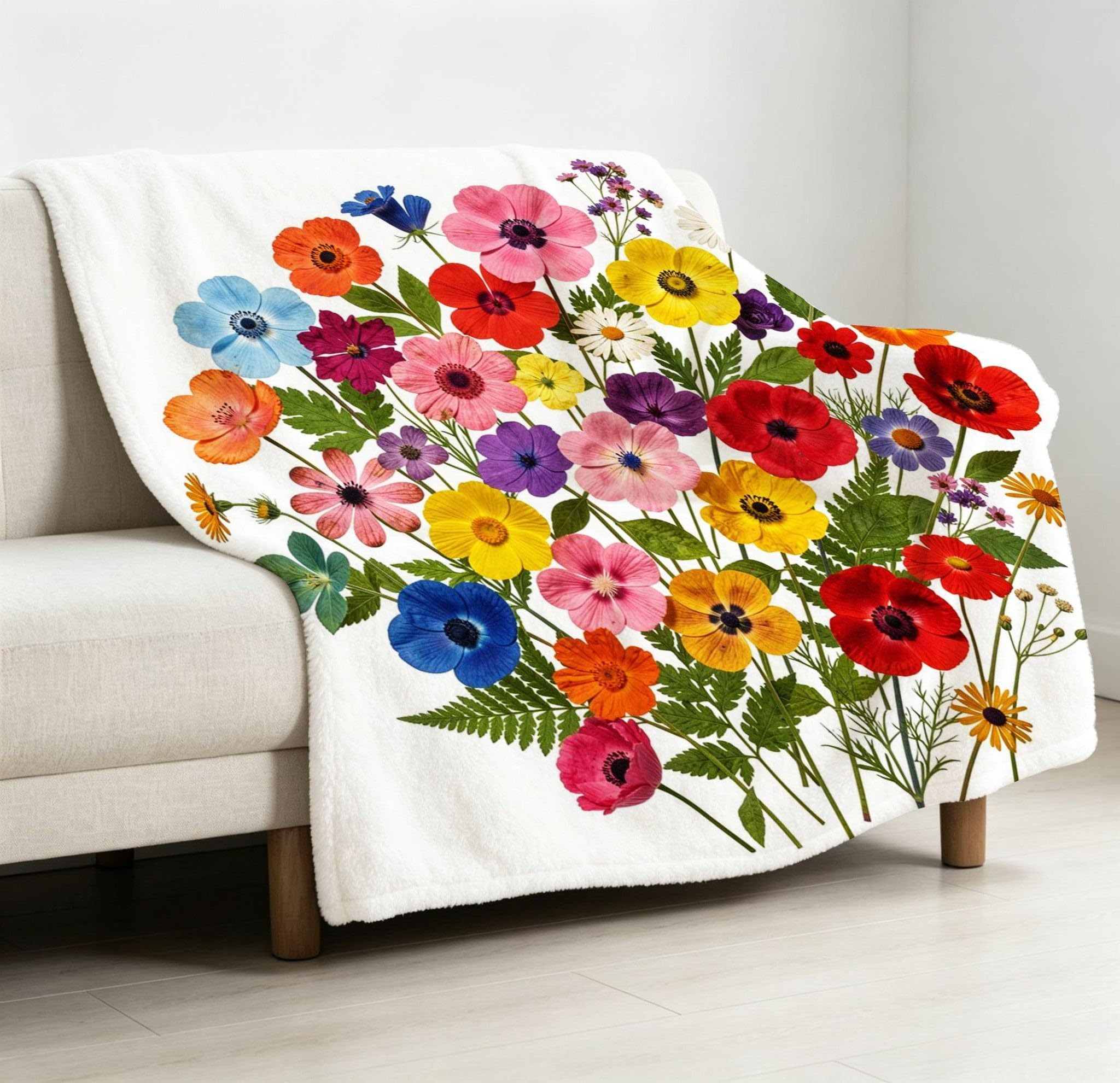 Manta Entretiempo Grande, Flores de Colores, 220x240 cm, AQ8885