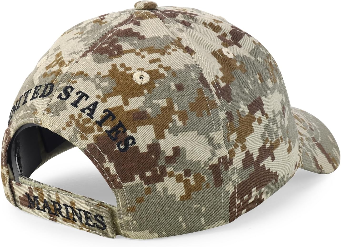 Armycrew Officially Licensed US Marine Corps Veteran Embroidered Cotton Baseball Cap - Image 3