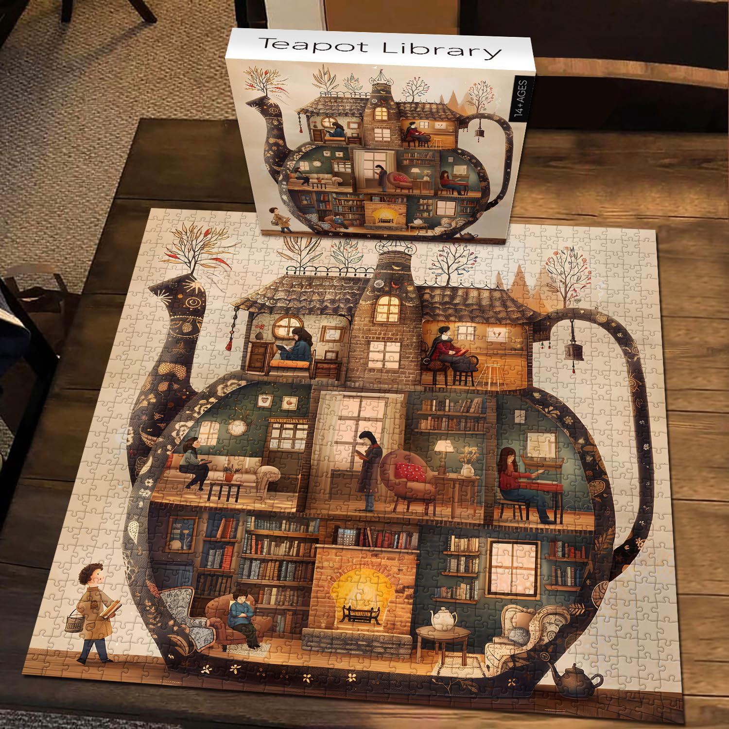 Snapklik.com : Teapot Library Puzzles For Adults 1000 Pieces, Vintage ...