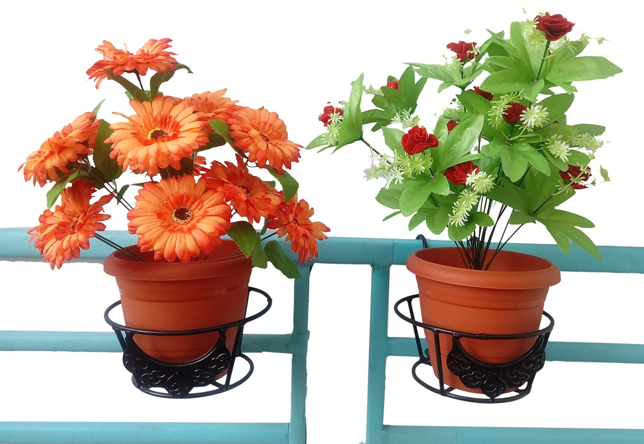 AKURA,Basket Railing Planter Stand (for 10 Round Plant Pot ; Colour : Black) (2) (B08836R5N3) Amazon Price History, Amazon Price Tracker