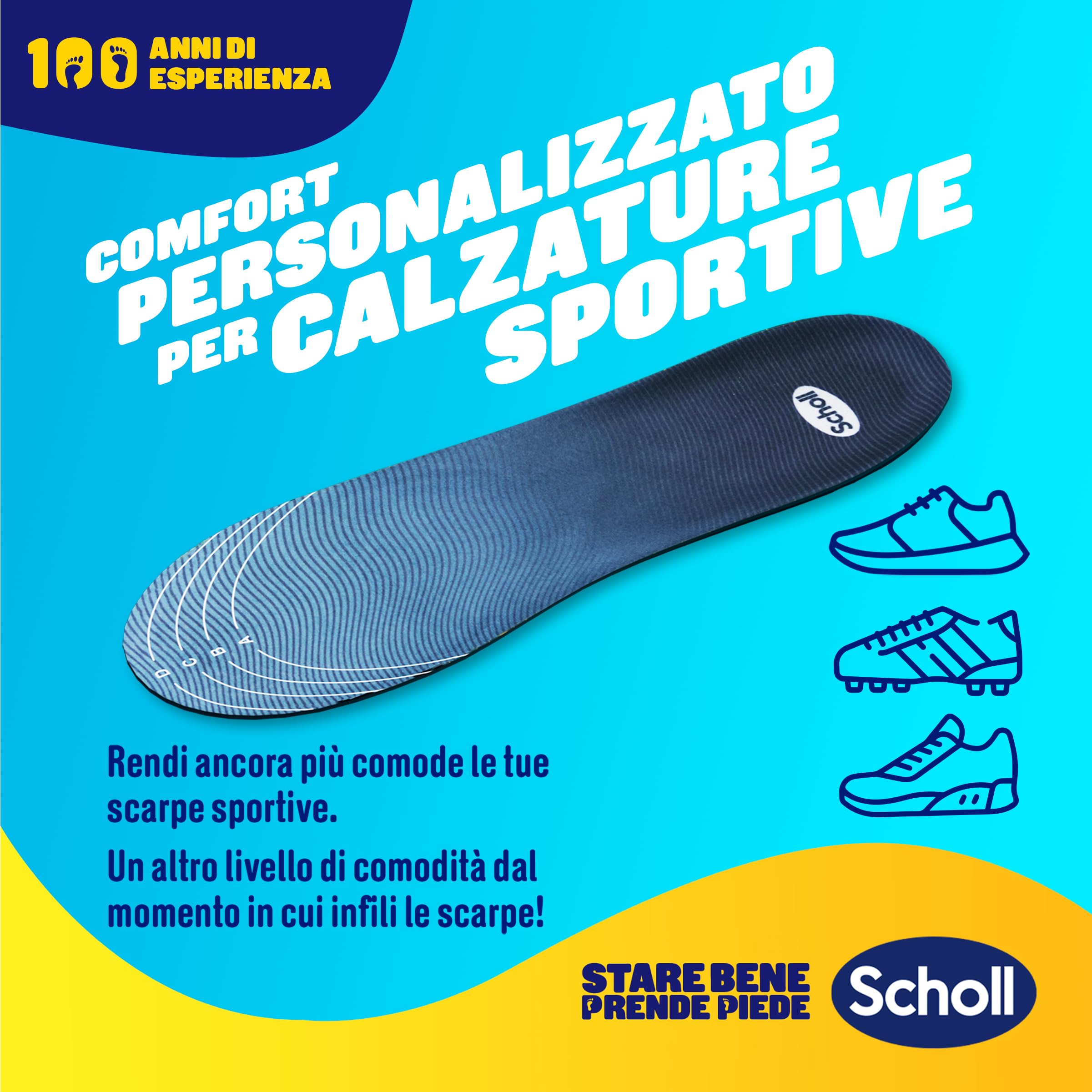 Scholl Solette GelActiv Scarpe Sportive, Solette con Tecnologia GelWave Ammortizzante, Comfort Tutto il Giorno per Persone Attive e in Movimento, Taglia 35.5-40.5