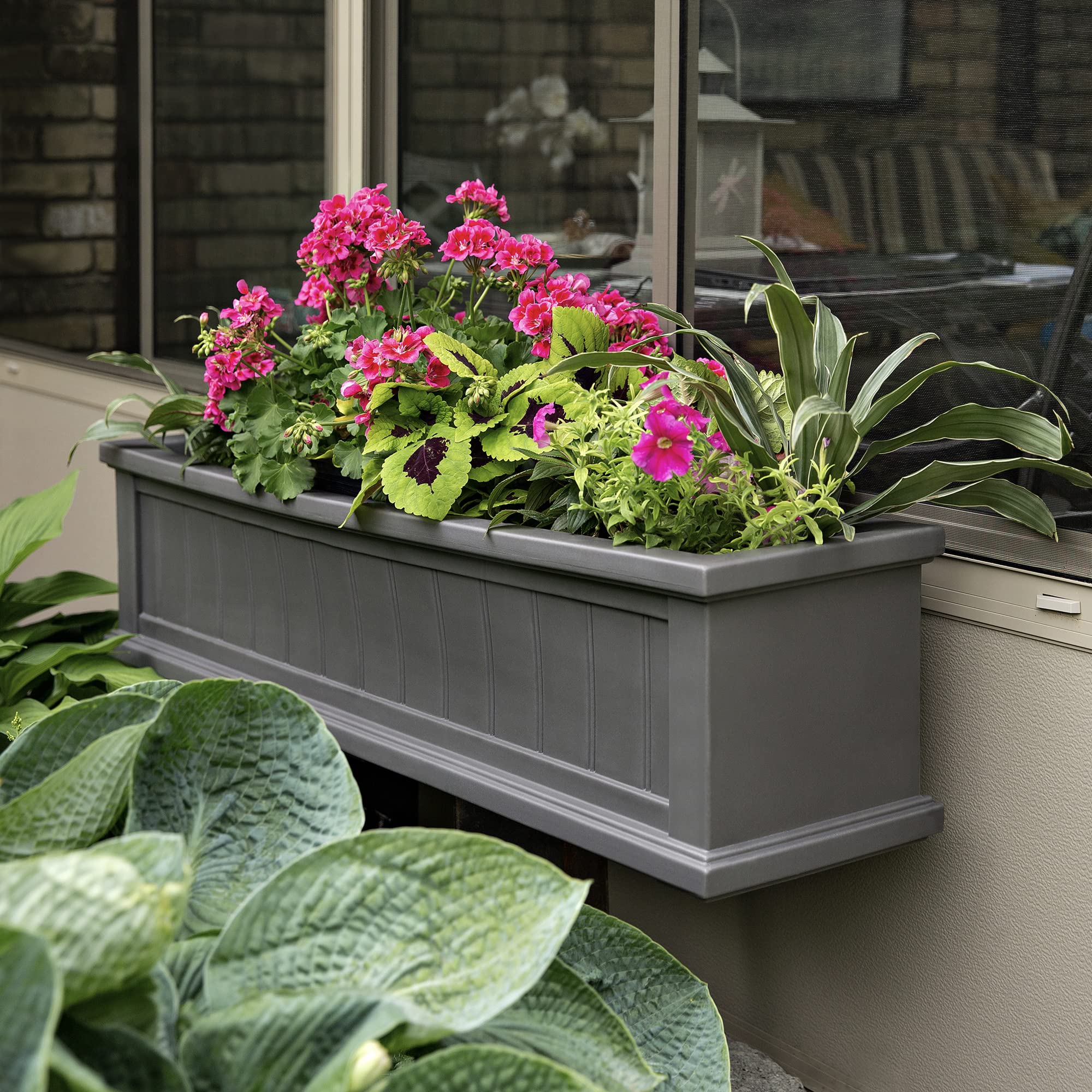 Window Cod's Snapklik.com : Mayne Cape Cod 4ft Window Box - Graphite Grey - 48in X ...