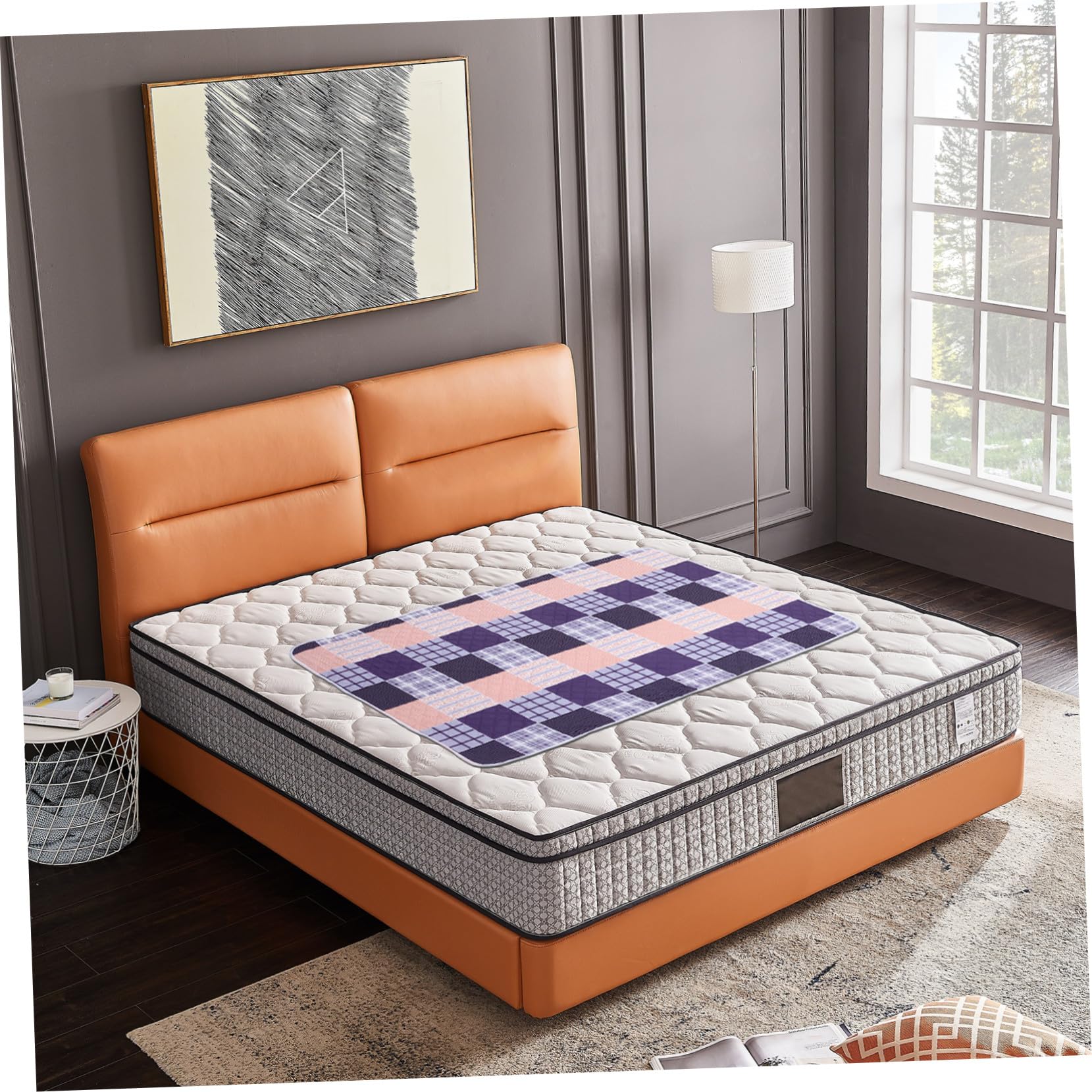Almohadillas Lavables para Orinar para Adultos Absorbentes y Reutilizables, Protector de Algodón para Cama Período Menstrual y Cama Húmeda