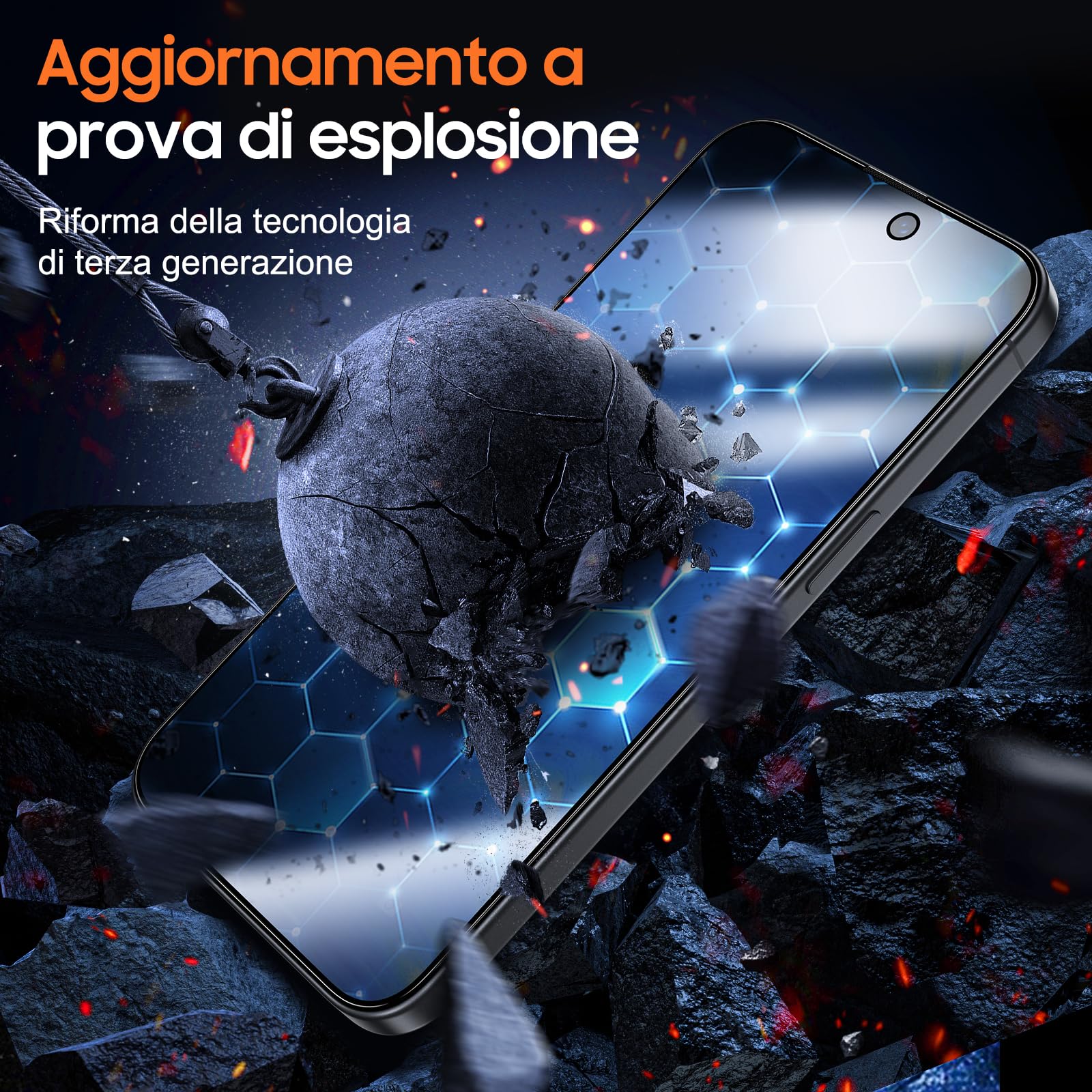 UniqueMe per iPhone 15 Pro Max Privacy Pellicola Protettiva - [Protezione Completa del Display] Anti Spia Privacy Vetro per iPhone 15 Pro Max, Installazione Automatica, 2 Pezzi