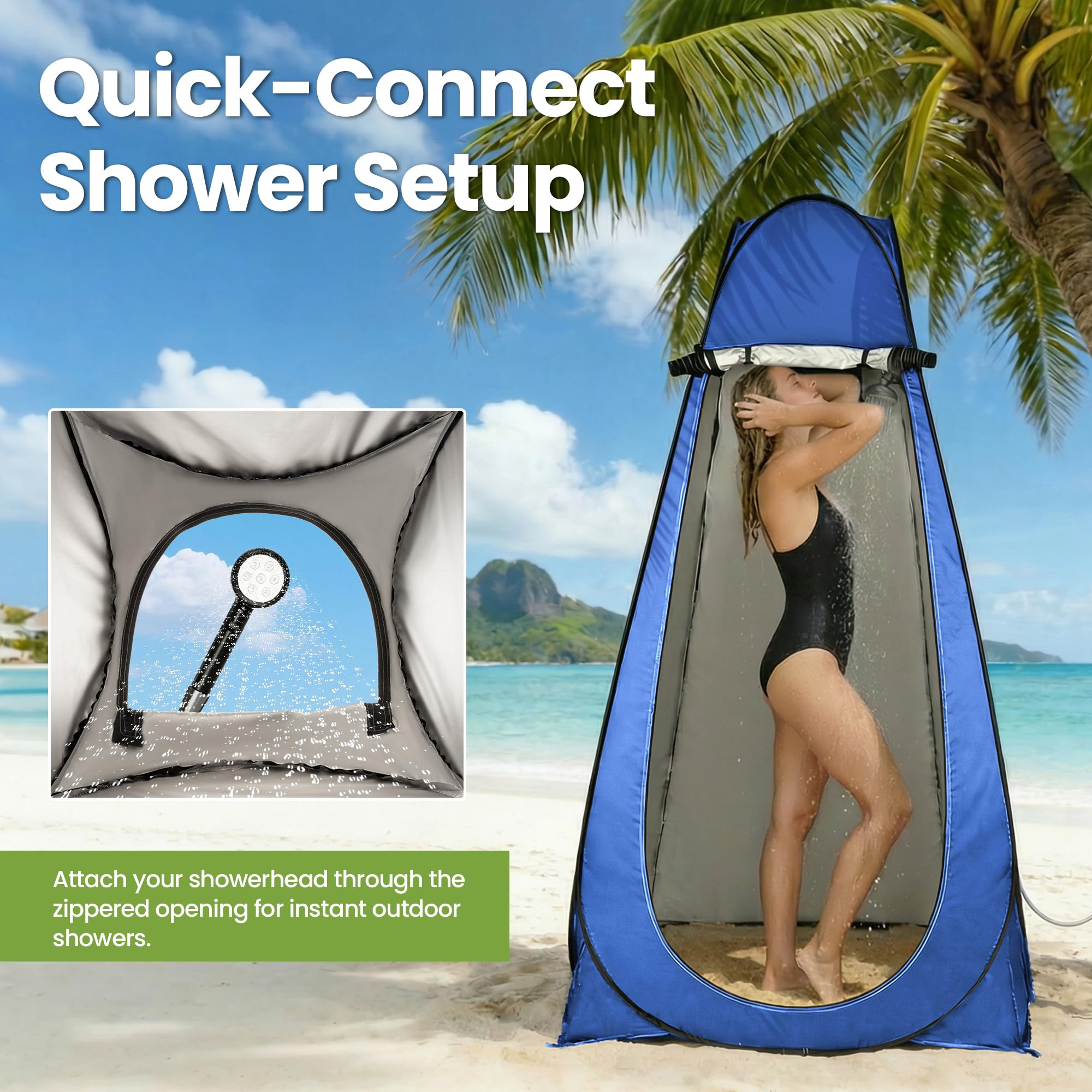 ROPODA Pop Up namiot toaletowy, przenośny namiot do przebierania się, natychmiastowa prywatność, na kemping, prysznic, toaleta na plażę, wędkowanie, piesze wycieczki, schronienie przeciwsłoneczne, 120