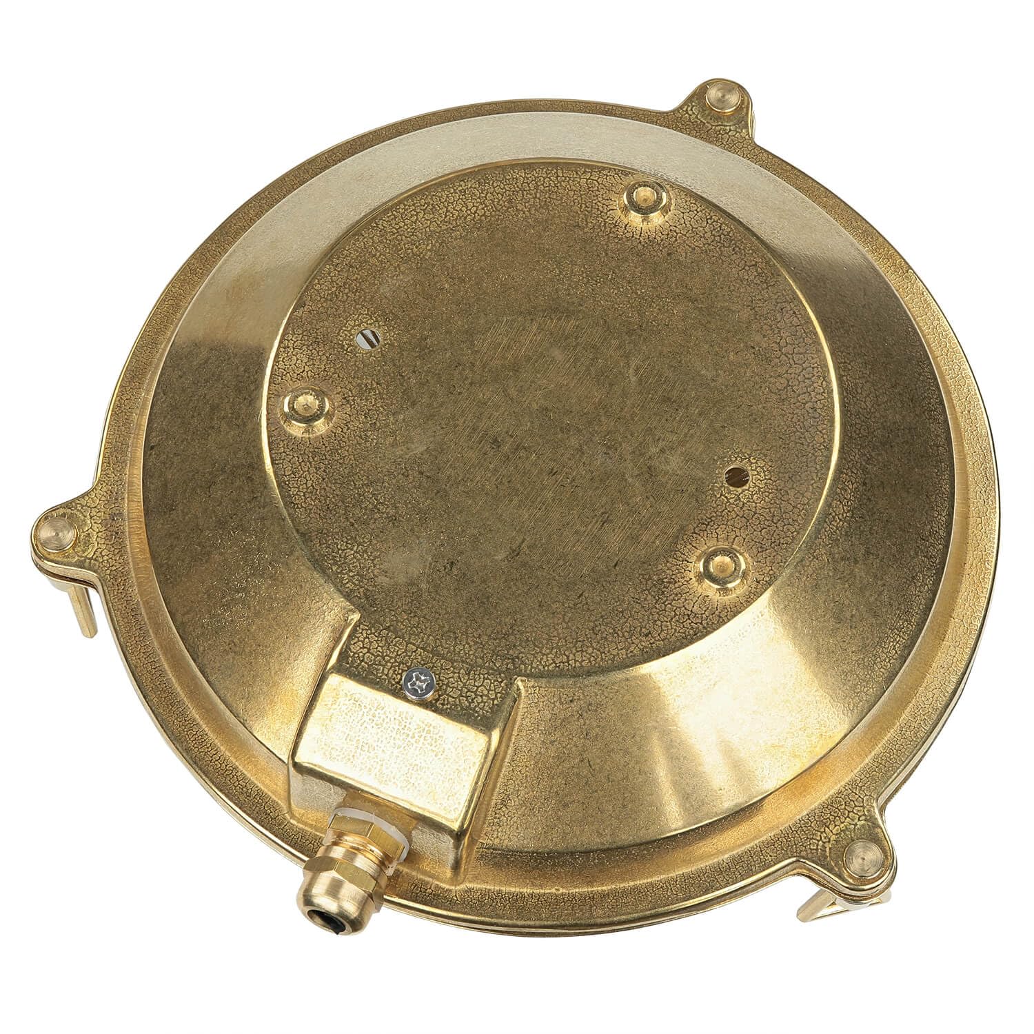 Applique murale extérieure en laiton et verre IP64 pour jardin et terrasse Ø24 cm E27 max. 18 W Rustique Maritime Lampe extérieure ronde SERIFOS