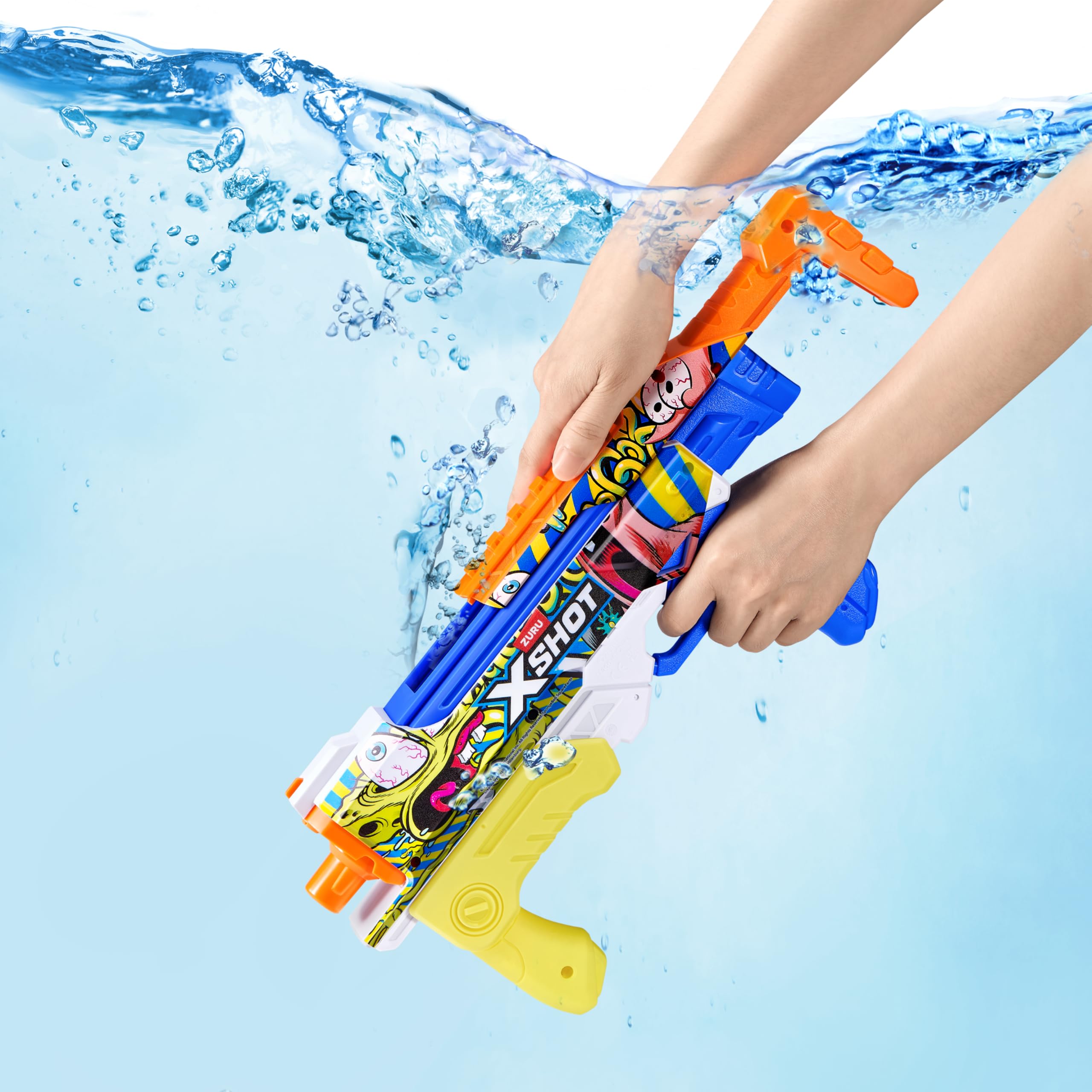 Lot De 2 Pistolets à Eau X-Shot Fast-Fill – Remplissage En 1 Seconde, Portée 10 M, 700 Ml