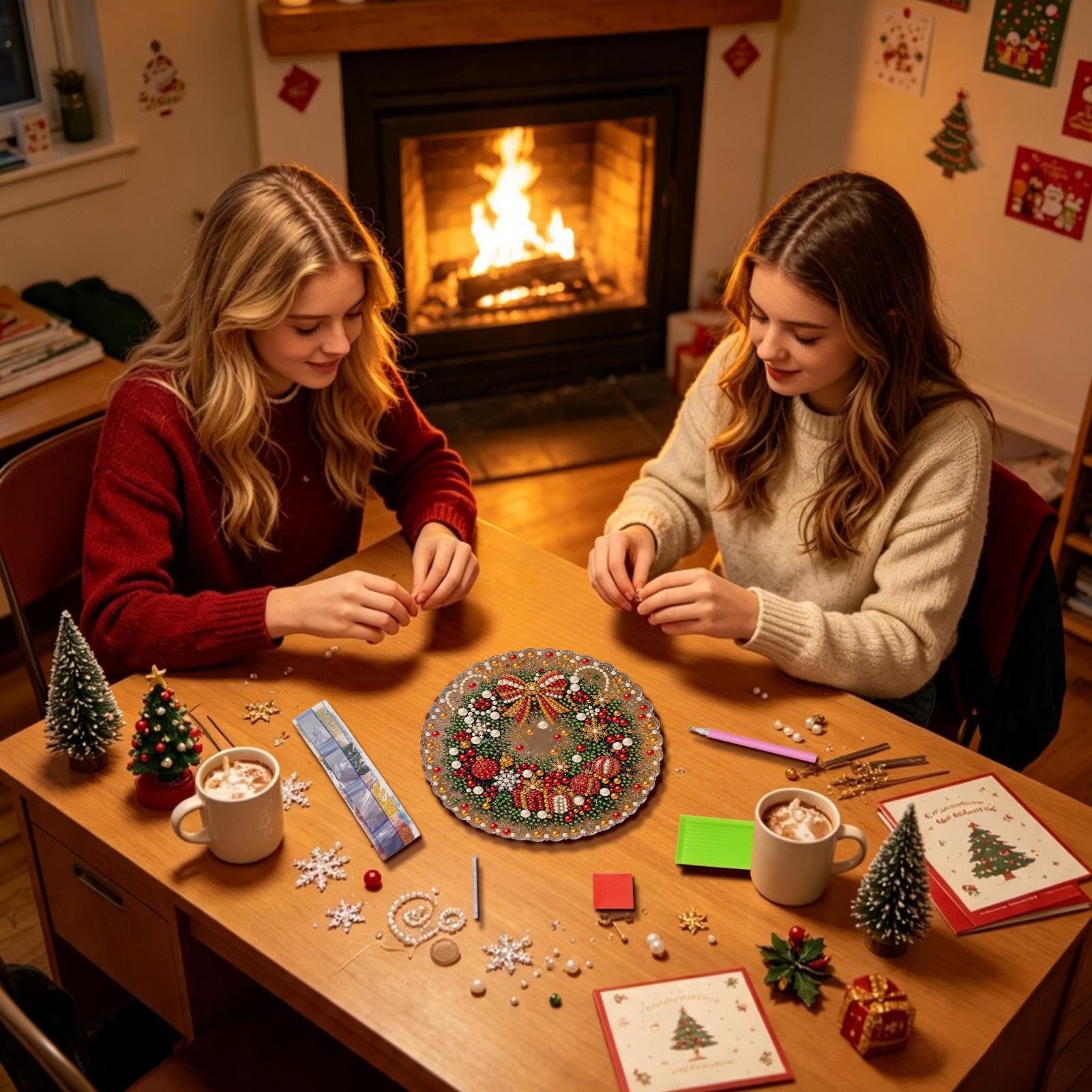 Kit Arte Perle Ornamenti Natalizi Decorazione 2D In Acrilico Da Albero