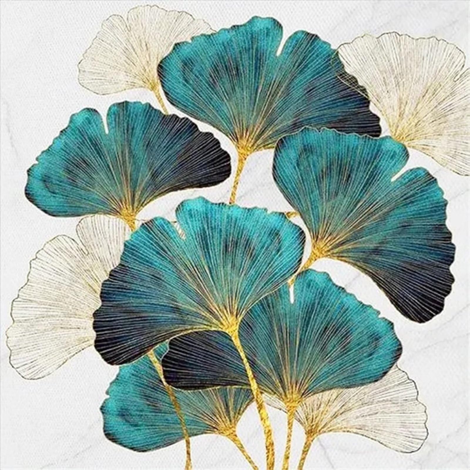 Kit De Peinture Diamant 5D Ginkgo Biloba 40x80 Cm – Déco Murale DIY, Brillant Strass Ronds, Création Relaxante