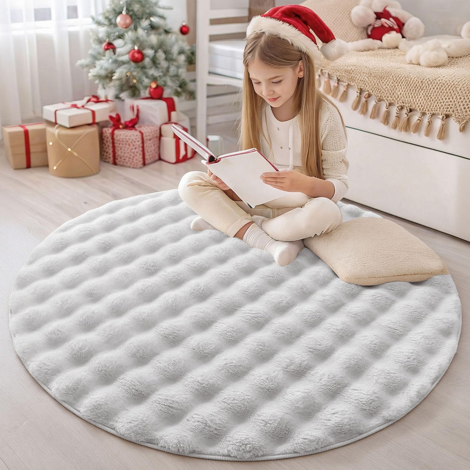 Homaxy Hochflor rutschfeste Teppich Wohnzimmer