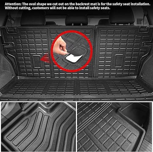 Miniatura 4 de Xipoo Alfombrillas de piso para Nissan Rogue 2021-2023, alfombrillas de respaldo para Nissan Rogue 2021 2022 2023 (compatibles con Nissan Rogue