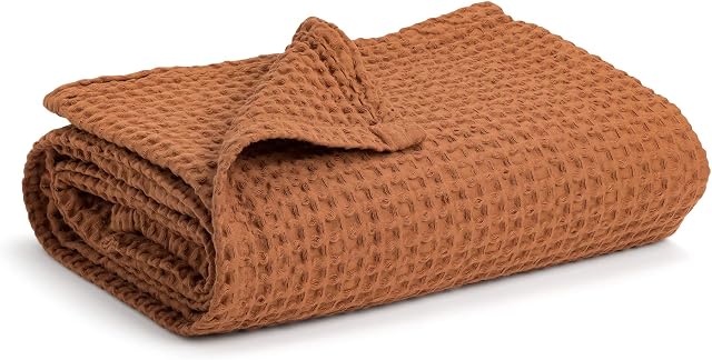 Simka Rose Waffle Couverture bébé - 100% Cotton Soft Breathable Muslin Swaddle Blanket pour bébé, Poussette & Couverture de berceau - Des couvertures de réception pour bébés pour garçons & Filles Sexe Neutre Tout-petit Couverture
