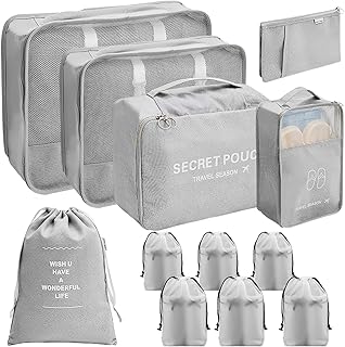 Packing Cubes Travel ,Packing Cubes 13 Pcs Set(7 Packing Cubes Luggage Organizer +6 Laundry Bag) ,Oxford Fabric Packing Cubes for Travel Luggage Packing Organizer Accessories, Organizer Bags for Suitcase