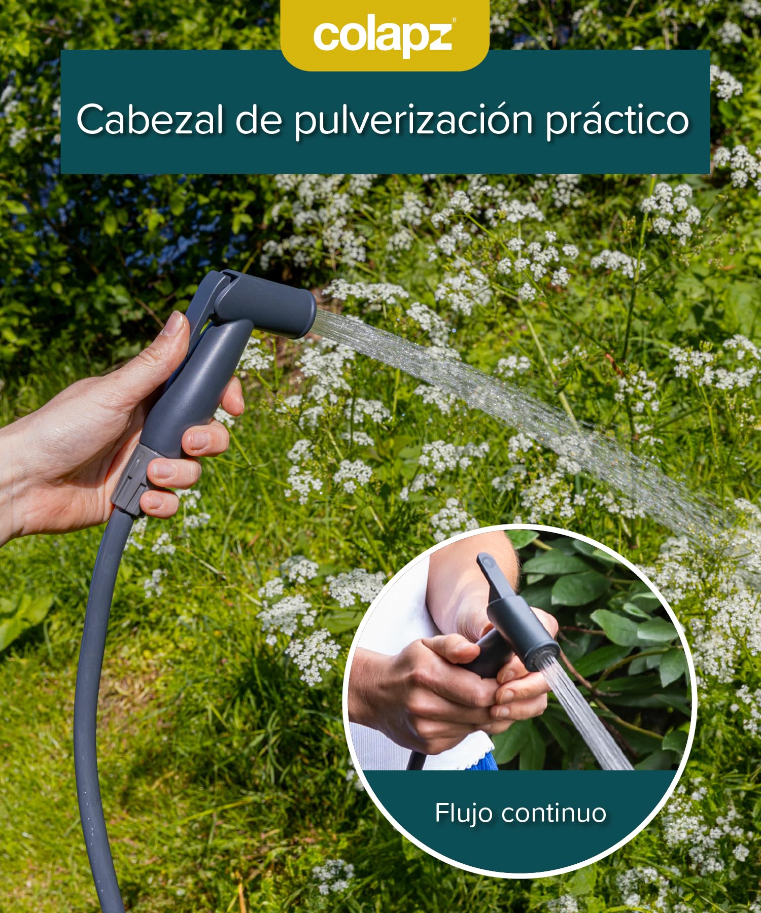 Colapz Ducha de Camping USB Recargable - Manguera 2 m - Bolsa Incluida