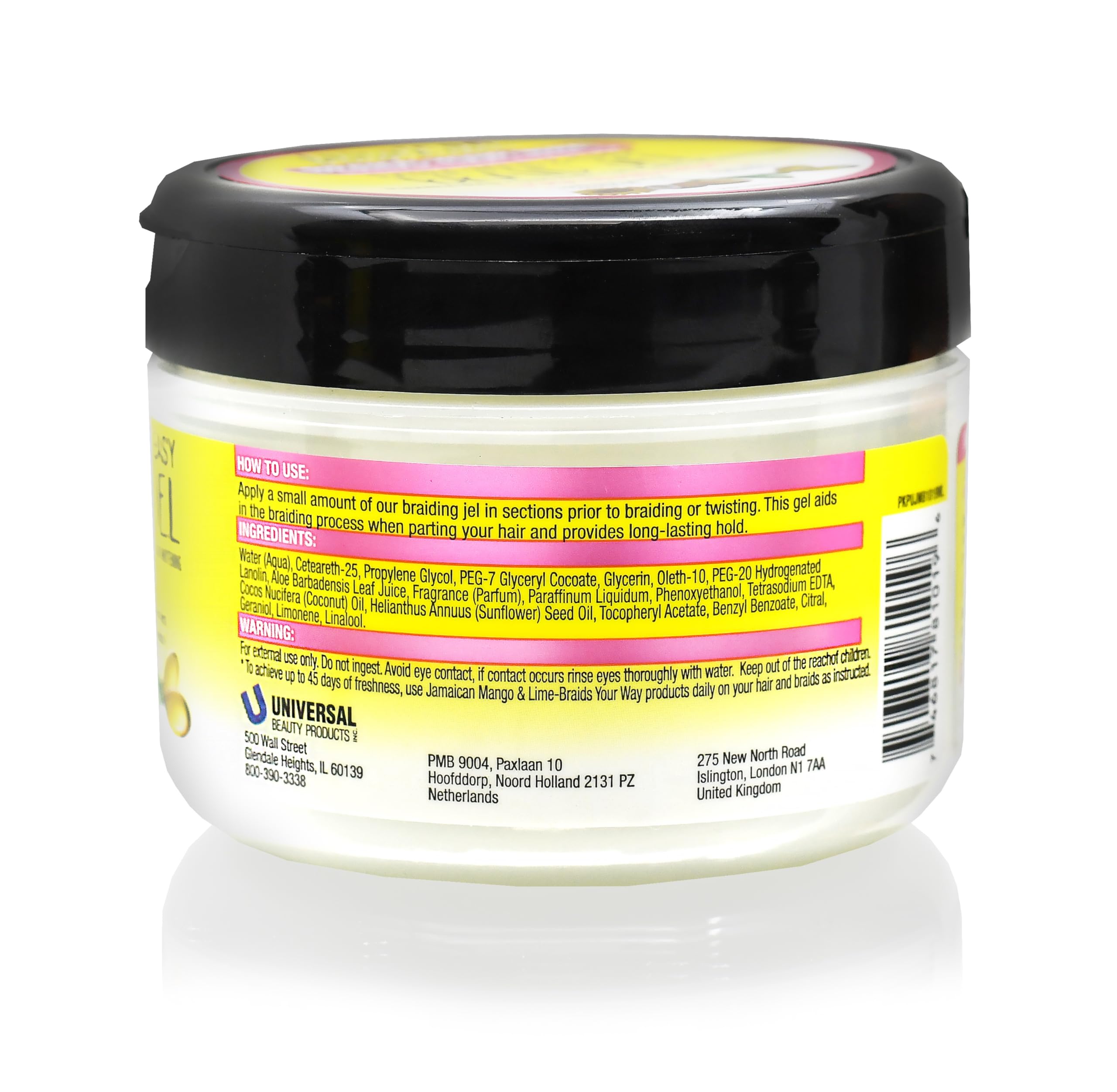 Jamaican Mango & Lime 8 OZ JML EXTRA HOLD & EASY BRAID GEL