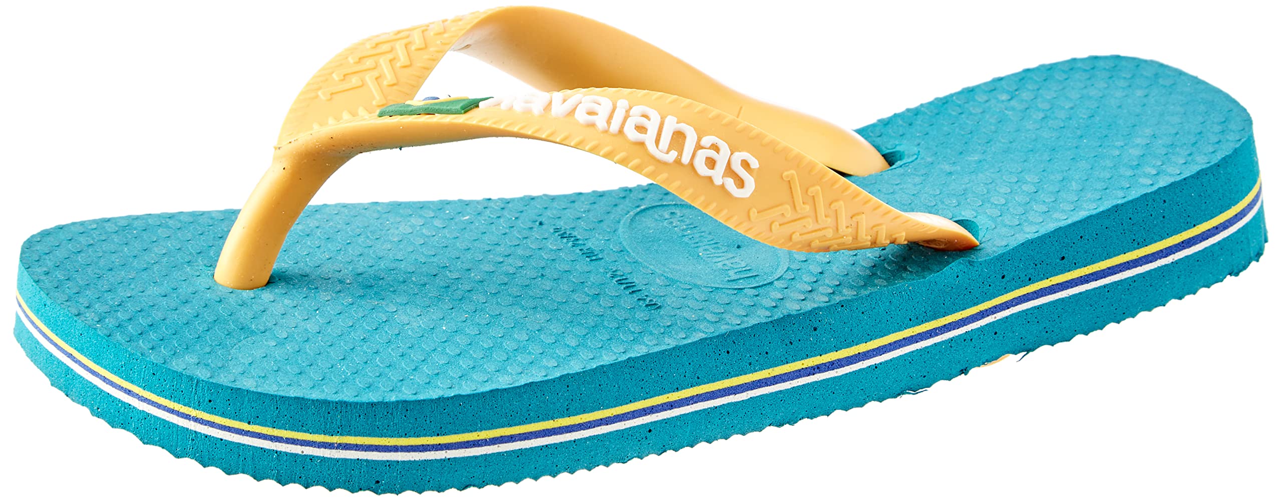 Havaianas Brasil Logo Vibe Green Flip-Flop, 10/11 UK Child