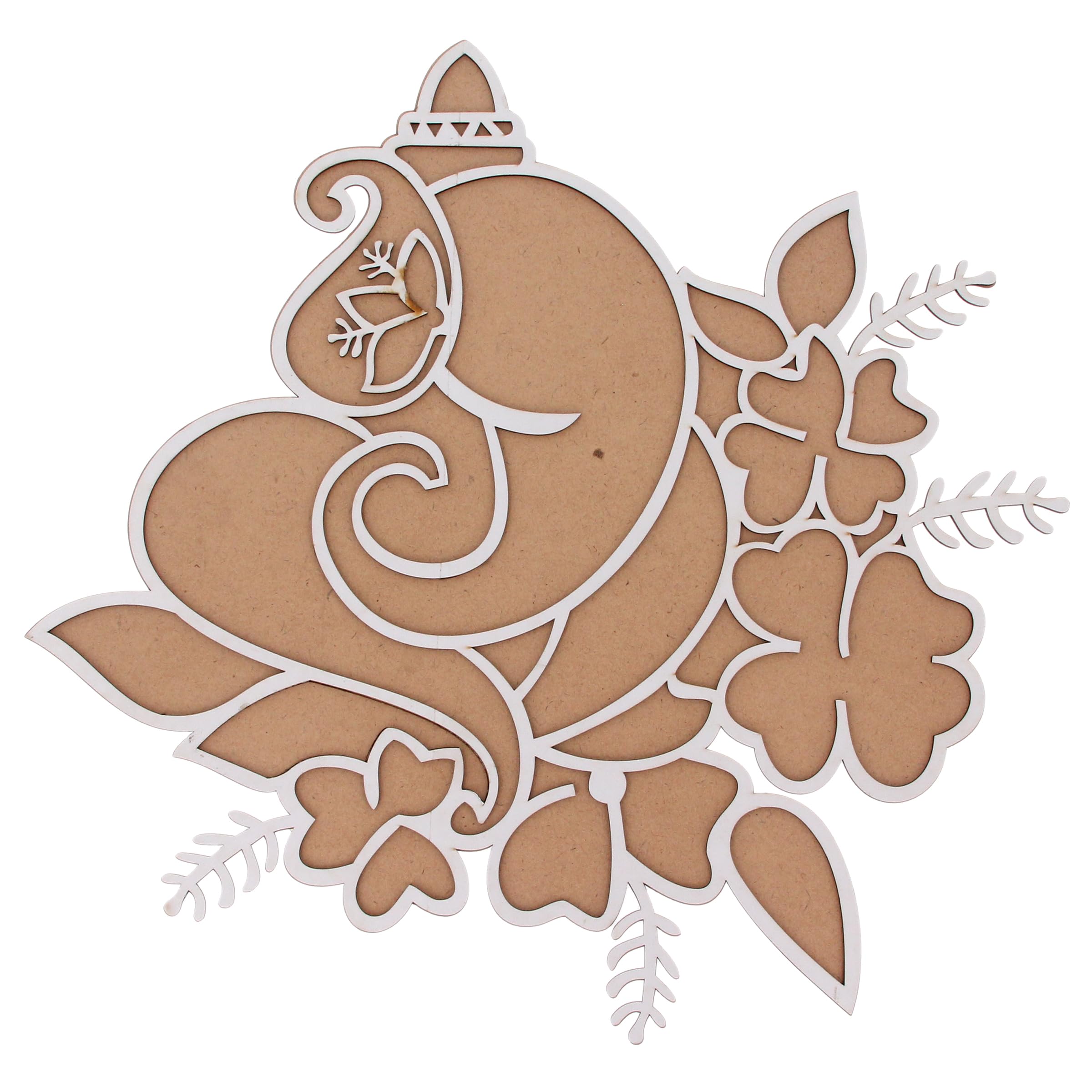 Rangoli Stencils Reusable MDF Wooden Base Diwali Decorations Easy to Fill Rangoli Stencil Tool Indian Mandala DIY Art Template for Home Floor Tile Décor Craft Projects Gift (15 Inch - Design 1)