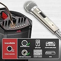 Vista 6 de Micrófono con cable para cantar, hembra de metal, interruptor de encendido/apagado, micrófono dinámico vocal profesional con cable de audio XLR