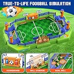 Mini Foosball Table Game for Kids, Tabletop Soccer Game for Ages 3+ | Four Flipper Buttons Let Kids Aim Shots on a Sloped Field While a Goal Bell and Scoreboard Bring Real Match Excitement